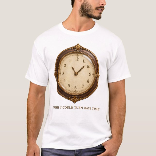 Camiseta Reverse Time Nostalgia Clock (Anverso)