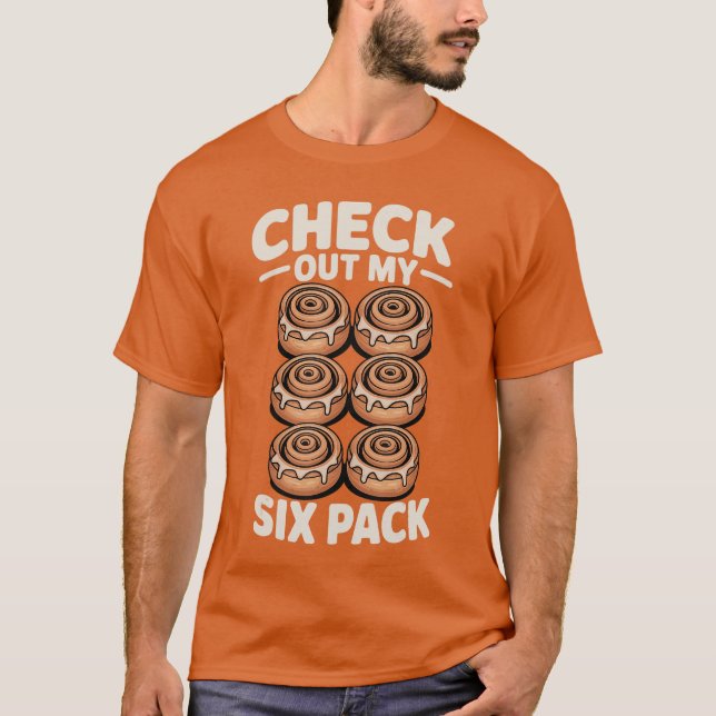 Camiseta Revisa Mis Rollos de Canela de Six Pack (Anverso)