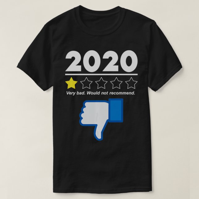 Camiseta Revisión 2020 Muy Mala No Recomendaría 1 Star Ra (Diseño del anverso)