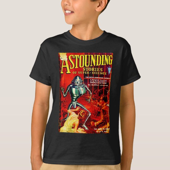 Camiseta Revista de la ciencia ficción del vintage (Anverso)