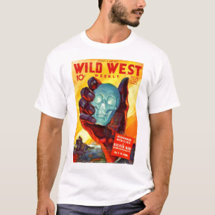 Camiseta Revista occidental 1939 del misterio del cráneo