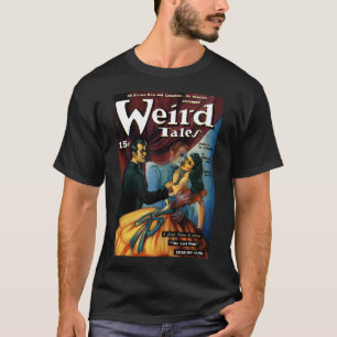 Camiseta Revista Vintage Weird Tales Hombre Observa Ritual