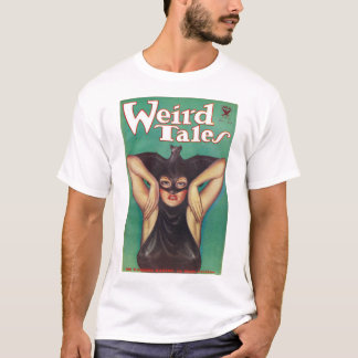 Camiseta Revista Weird Tales Mujer Vestida Como un Murciéla