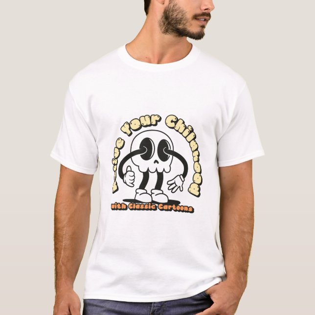 Camiseta Revive tu niñez con Personalizados clásicos (Anverso)