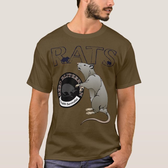 Camiseta Revolta de las ratas oliva de manga corta (Anverso)