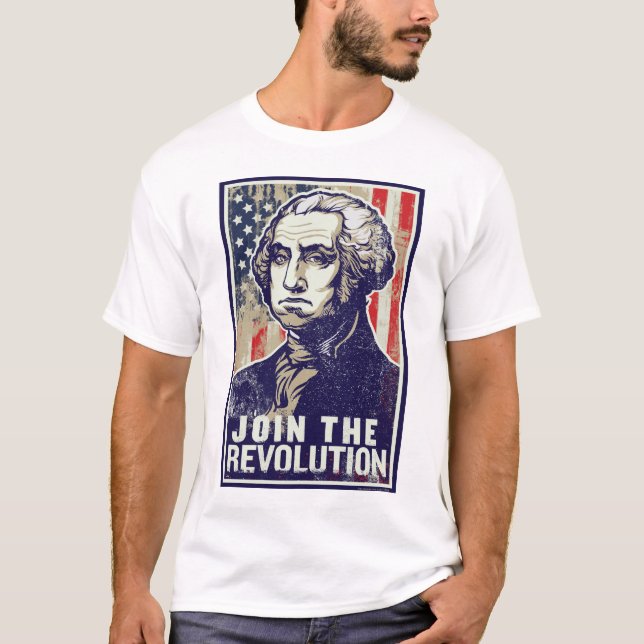 Camiseta Revolución de George Washington (Anverso)