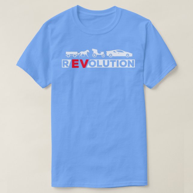 Camiseta Revolución de la batería EV del conductor del vehí (Diseño del anverso)