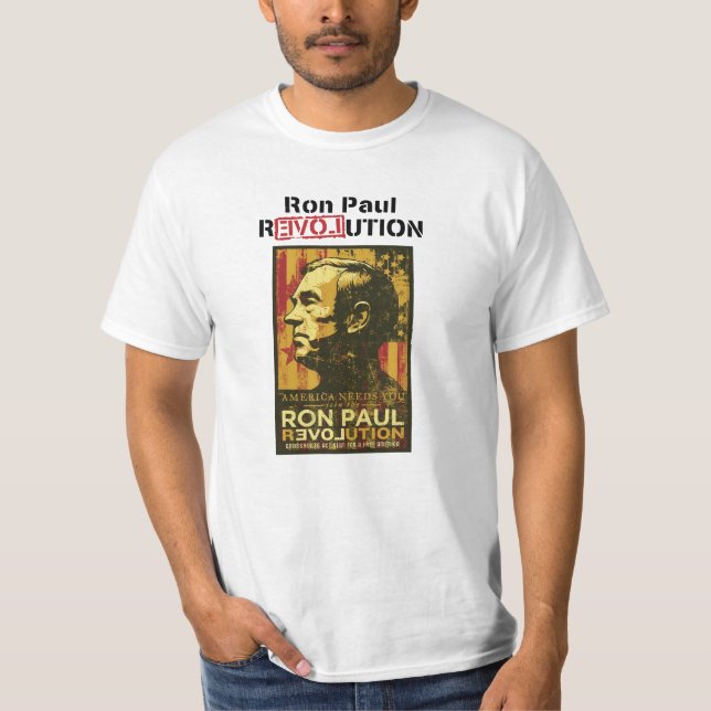 Camiseta ¡Revolución de Ron Paul - América le necesita (Anverso)
