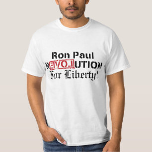 Camiseta ¡Revolución de Ron Paul para la libertad!