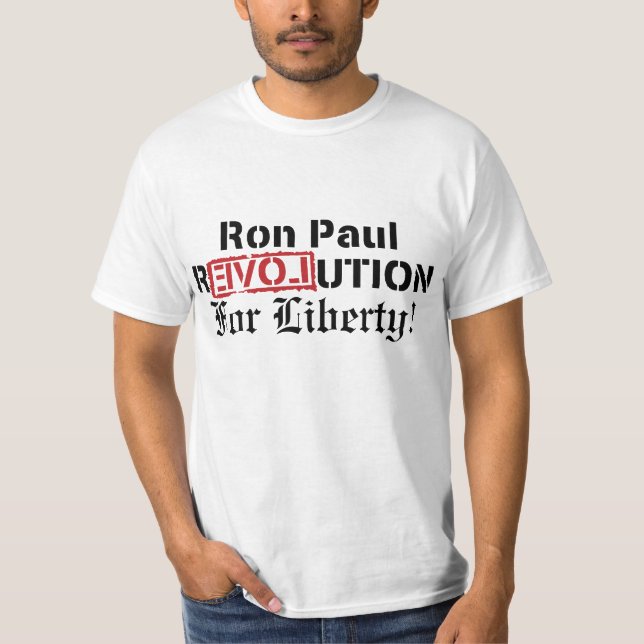 Camiseta ¡Revolución de Ron Paul para la libertad! (Anverso)