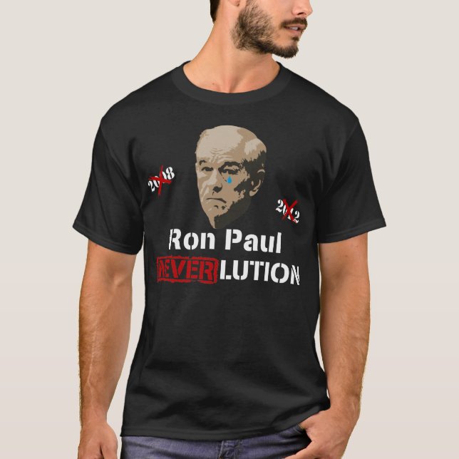 Camiseta Revolución Neverlution de Ron Paul 2012 (Anverso)