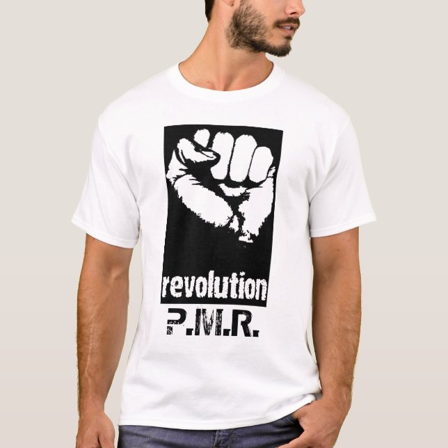 Camiseta revolution_fist, P.M.R. (Anverso)