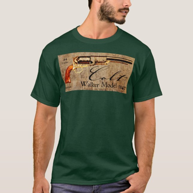 Camiseta Revólver 1847 del caminante del potro en estilo (Anverso)