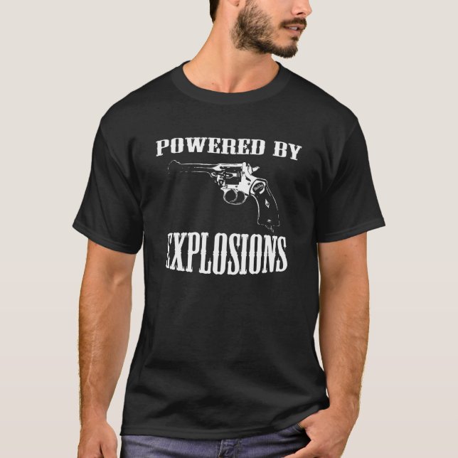 Camiseta Revólver británico accionado por explosiones (Anverso)