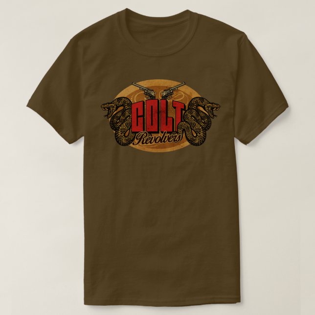 Camiseta Revólveres Antiguos del Oeste (Diseño del anverso)