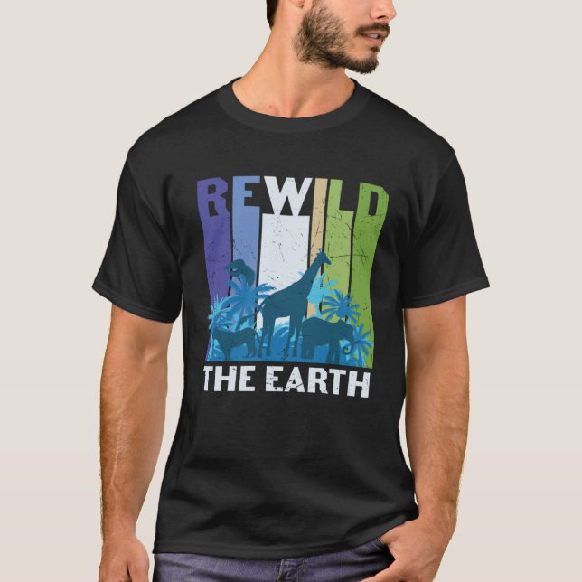 Camiseta Rewild The Earth Recycling Earth Day (Anverso)