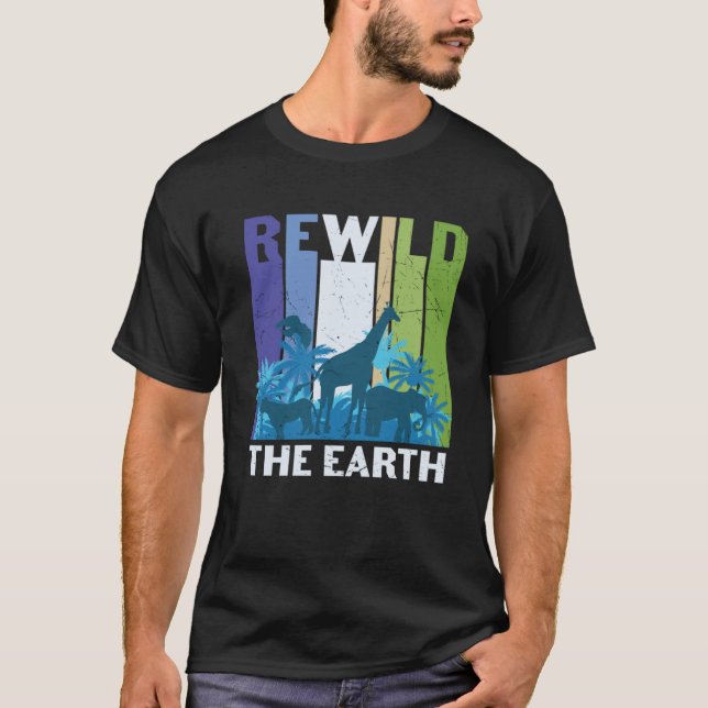 Camiseta Rewild The Earth Recycling Earth Day (Anverso)
