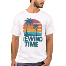 Rewind time retro sunset palmtee
