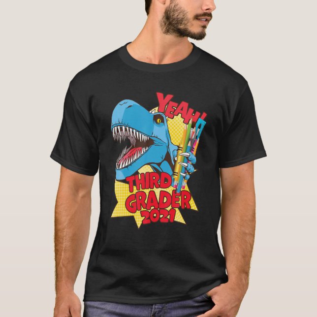 Camiseta Rex 3Rd Grader 2021 - 2Nd Grad Graduation - Third (Anverso)