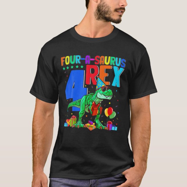 Camiseta Rex 4-A-Saurus 4 Años Rex Lov (Anverso)