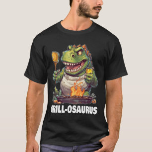 Camiseta Rex Bbq Dinosaur Funny Fathers Day Grilling