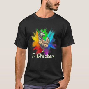 Camiseta Rex Cráneo Dinosaurio Gallina Acuarela Gallinero