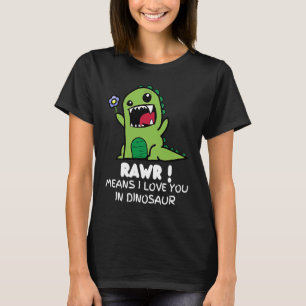 Camiseta Rex Cute Dinosaurio de San Valentín