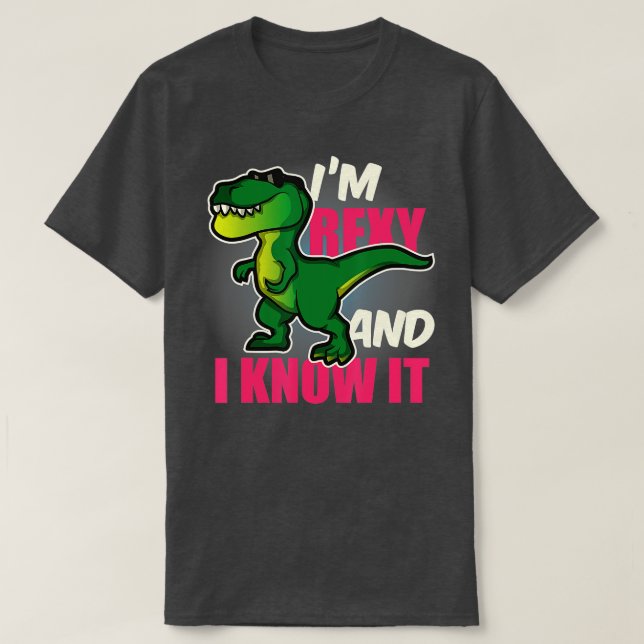 Camiseta Rex De Dinosaurios Divertidos Para Niños Jóvenes Y (Diseño del anverso)