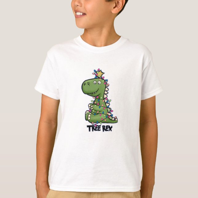 Camiseta rex del árbol de Navidad. (Anverso)