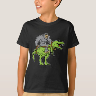 Camiseta Rex del dinosaurio T del montar a caballo de