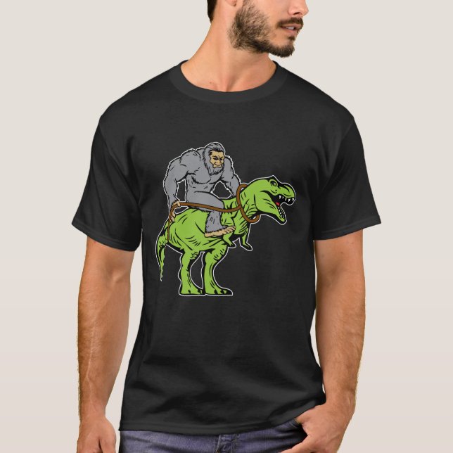 Camiseta Rex del dinosaurio T del montar a caballo de (Anverso)