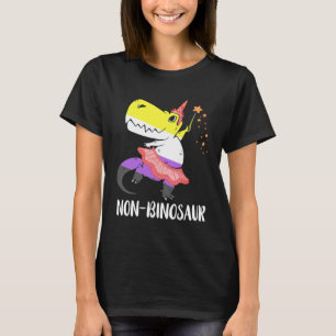 Camiseta Rex Dino No Binario Orgullo Genderqueer LGBT No Bi