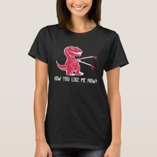 Camiseta Rex Dino Pun Cómo Me Gustan Ahora Dinosaurio