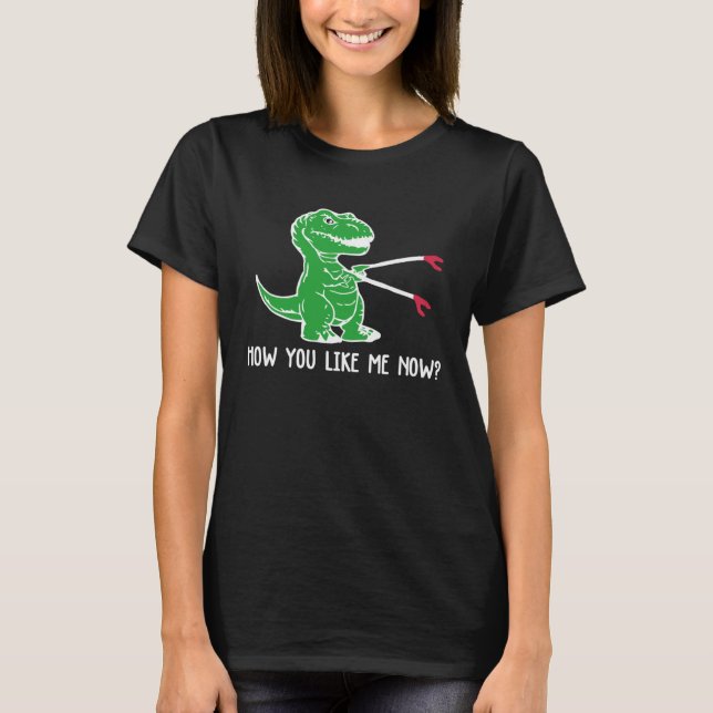 Camiseta Rex Dino Pun Cómo Me Gustan Ahora Dinosaurio 1 (Anverso)