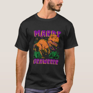 Camiseta Rex Dinosaur Grawr Mardi Kids Mardi Gras Set