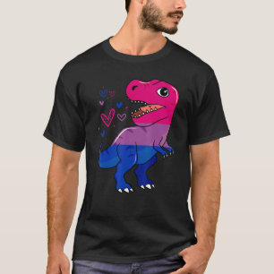 Camiseta Rex Dinosaurio Bisexual Bandera Bisexualidad Mes d
