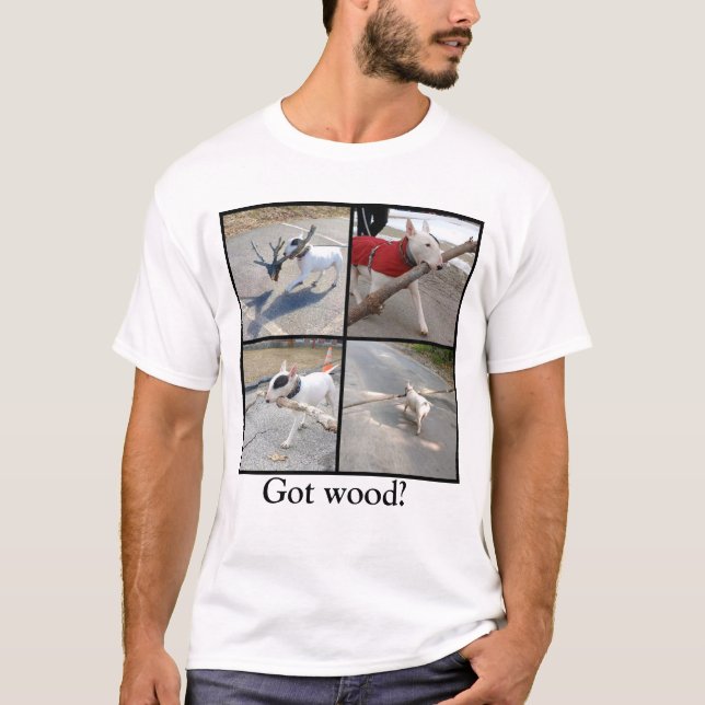 Camiseta ¿Rex el terrier de la TV consiguió la madera? (Anverso)