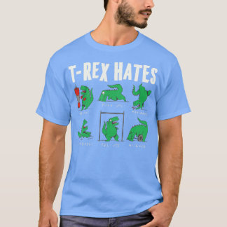 Camiseta rex Funny Qué Rex odia los dinosaurios para los ni