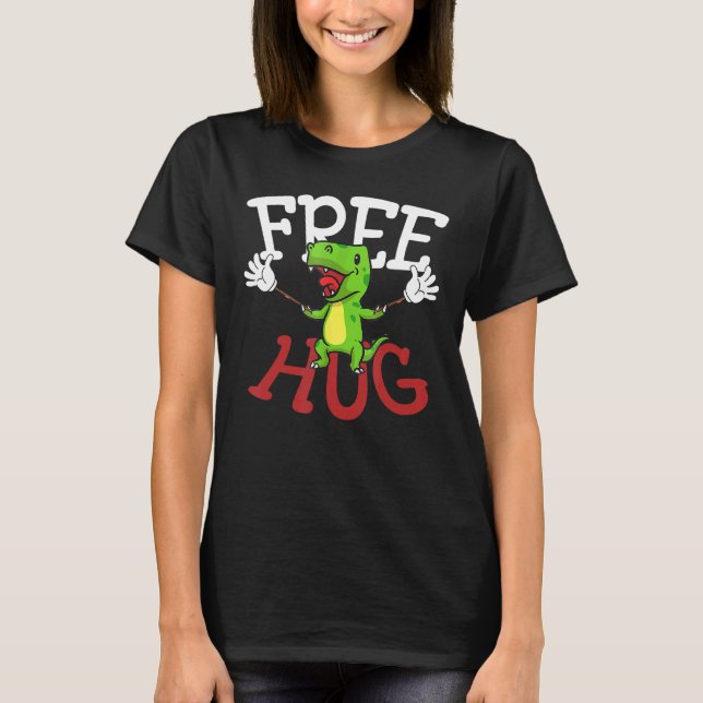Camiseta Rex Hugs Día de San Valentín Dinosaur Cute Hug (Anverso)