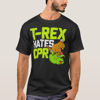 Camiseta Rex odia la RCP Divertida Médica Enfermera Dinosau