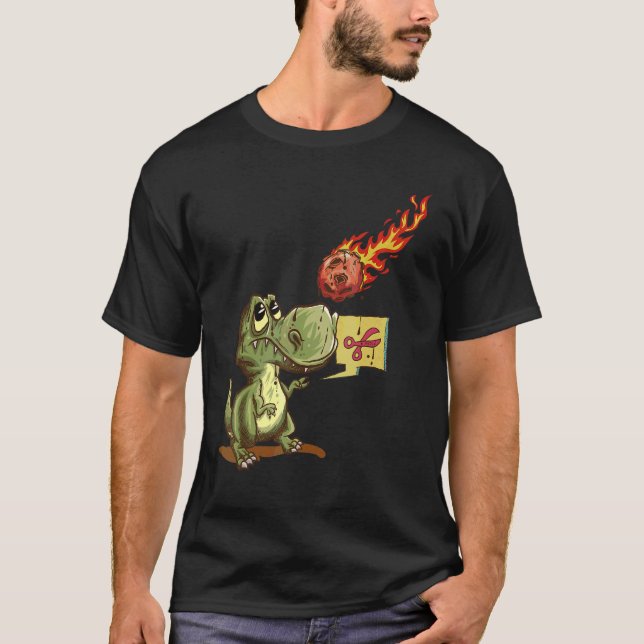 Camiseta Rex  Piedra Papel Tijeras  Cometa 1 (Anverso)