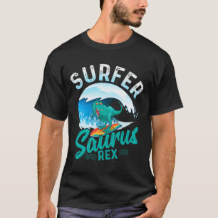 Camiseta Rex Saurio Surfista Dinosaurio Surfista Surf Dino 