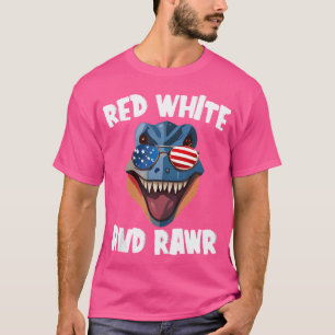 Camiseta Rex T De Dino Blanco Rojo Y Crudo