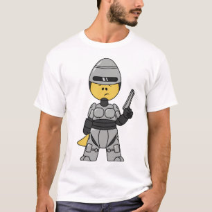 Camiseta Rex Tirano Vestido Como Robocop.