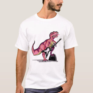Camiseta Rex Tyrannosaurus Tocando La Guitarra.