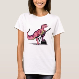 Camiseta Rex Tyrannosaurus Tocando La Guitarra.