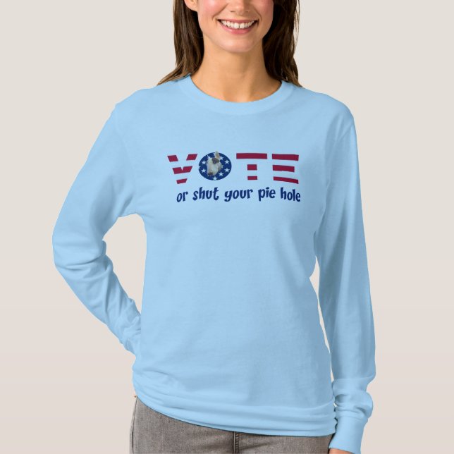 Camiseta Rex Vota con manga larga, mujeres (Anverso)