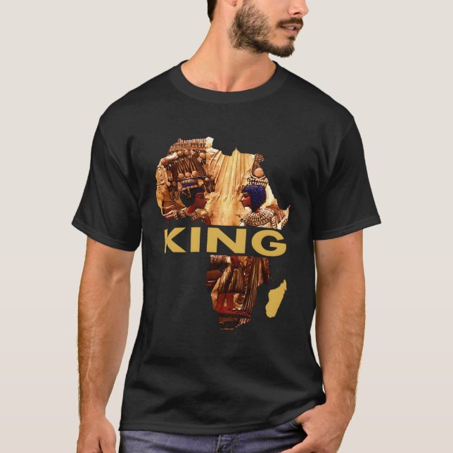 Camiseta Rey Africano Hombres Arte de Ropa Egipcio Rey Tut (Anverso)