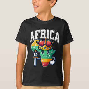Camiseta Rey africano Reina Ascendencia Mes de la Historia