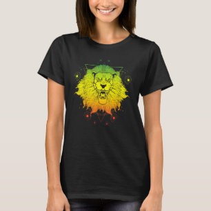 Camiseta Rey Animal Geometría Sagrada África Safari León